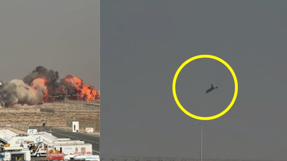 dubai air show indian hal tejas aircraft crashes during display