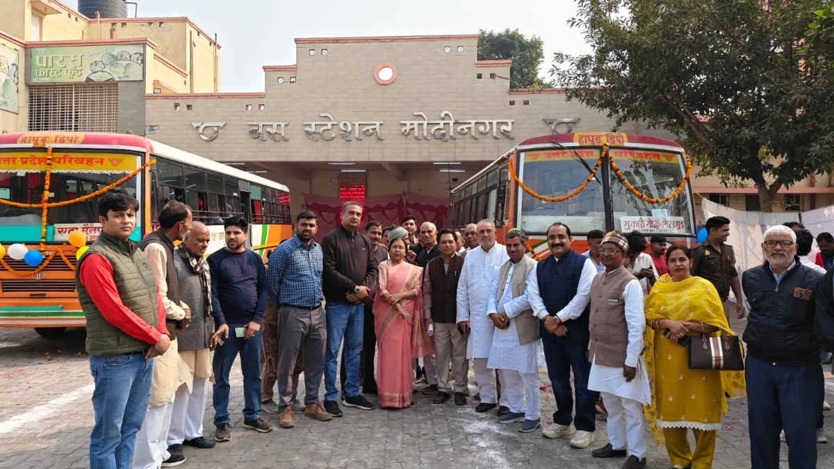 new bus service launched from modinagar bus stand