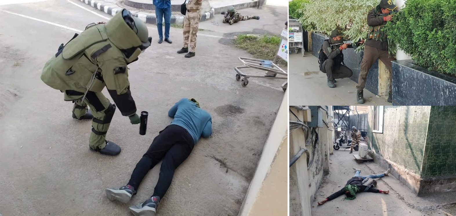 jammu airport security drill police bomb squad test readiness