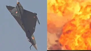 तेजस के क्रैश होने का नया वीडियो। (सोशल मीडिया)