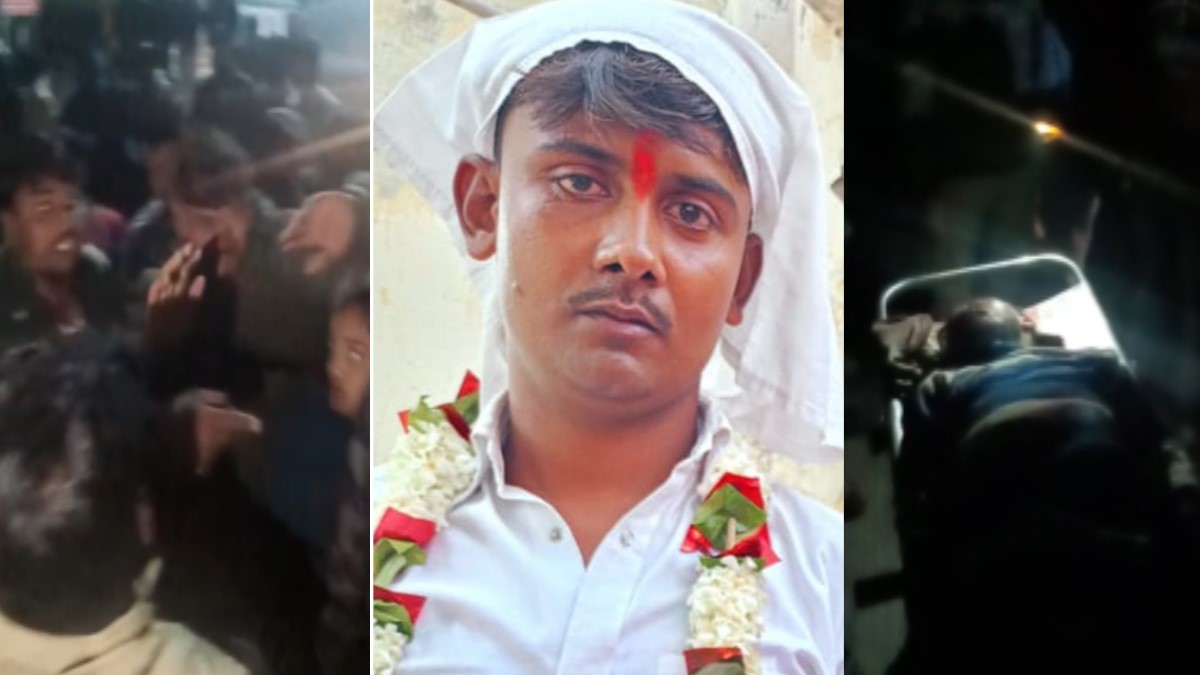 varanasi road accident businessman death sparks protest murder suspected