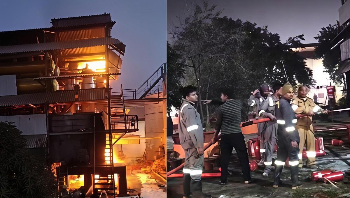 gorakhpur factory fire panic grips residents near gida sector 15