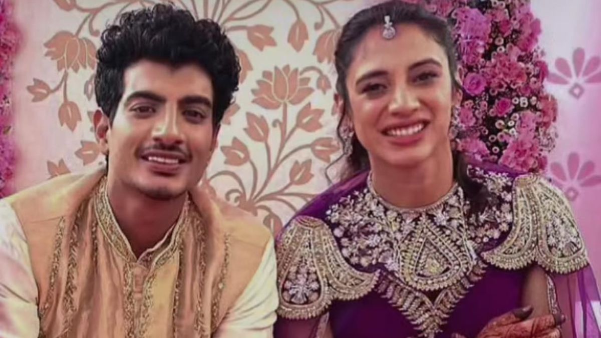 smriti mandhana and palaash muchhal wedding ceremony dress and jewelry