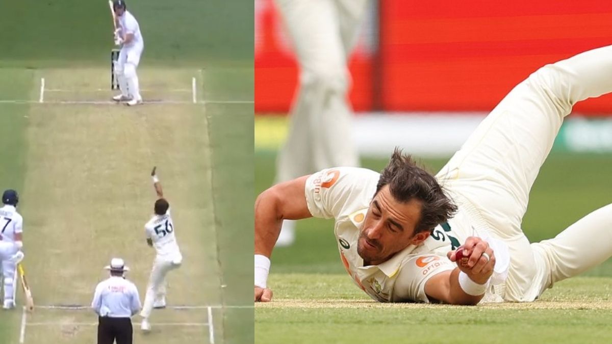 aus vs eng 1st test mitchell starc picks one hand catch to dismiss zak crawley in ashes watch video