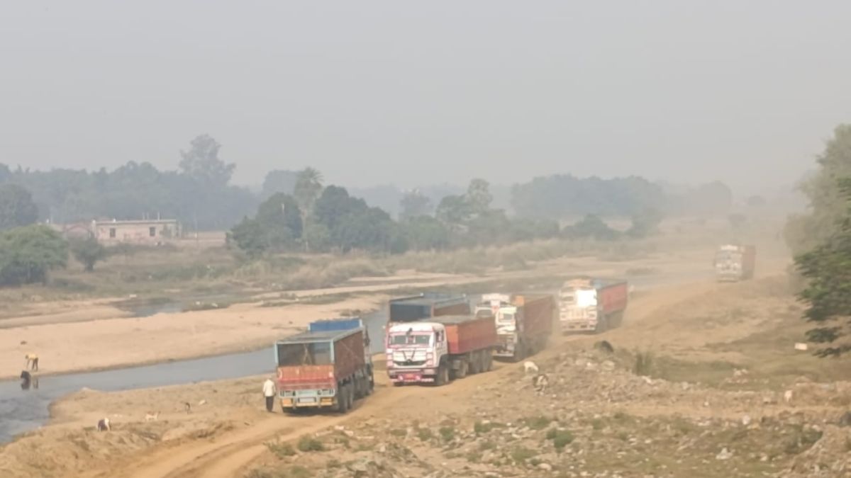 illegal sand mining threatens ulai river in jamui farmers concerned