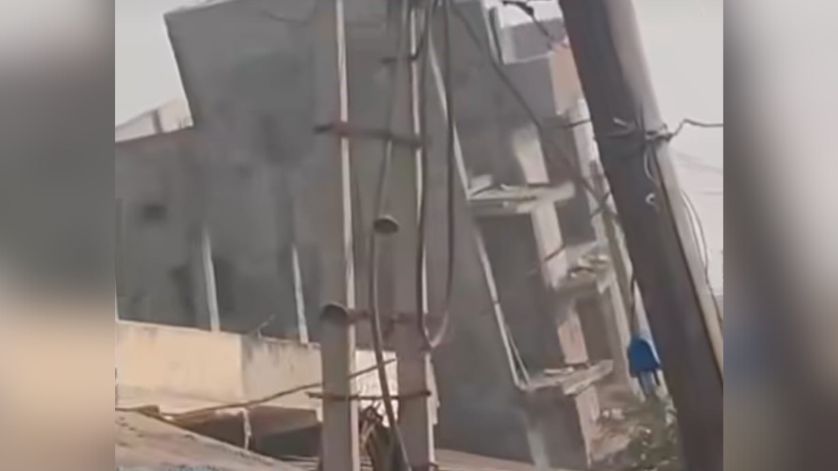 faridabad building collapse under construction nursing home falls due to water