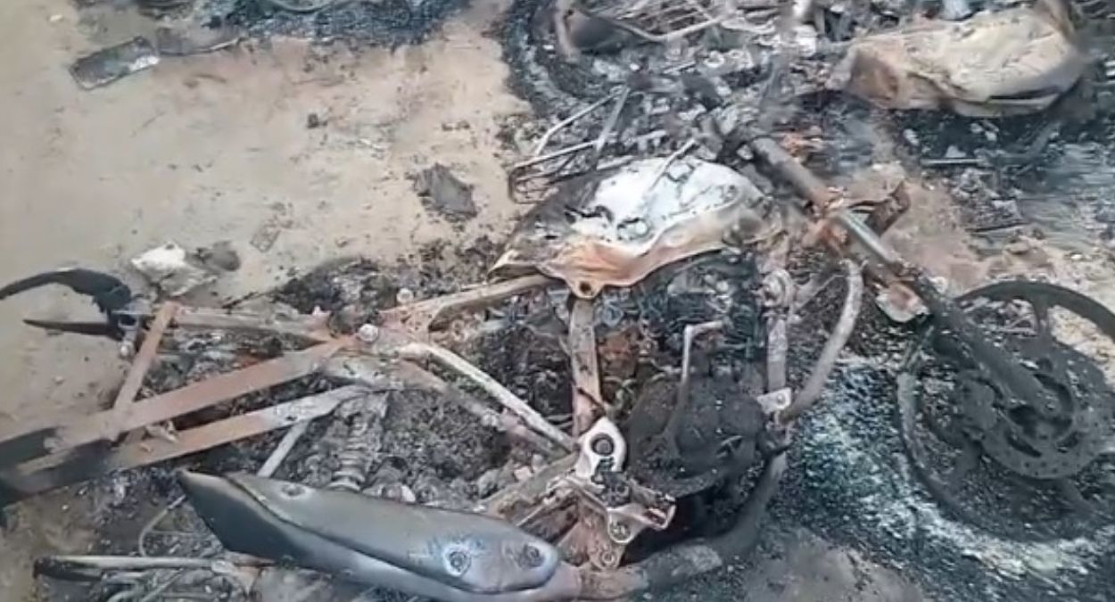 land dispute bikes torched vandalism reported in fazilka village