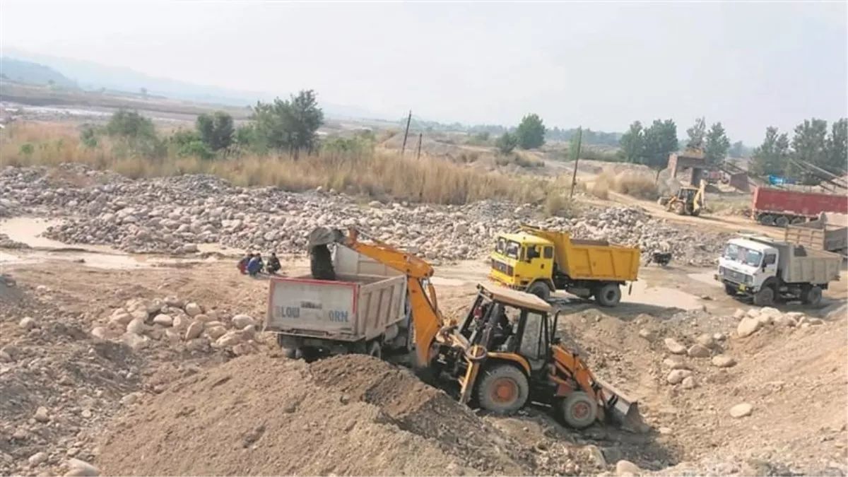 police crack down on illegal mining in poonch seize four vehicles including a jcb