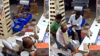 कर्नाटक में पेंट खरीदते समय व्यक्ति की मौत। फोटो - X