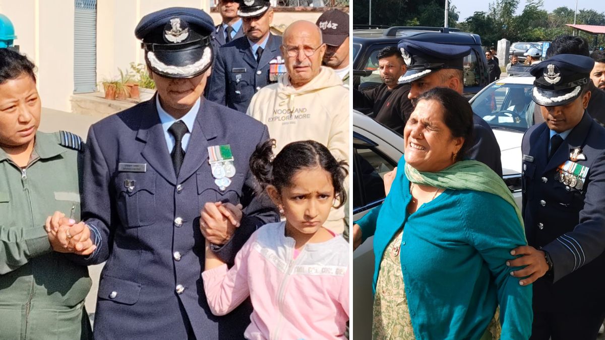 wing commander namansh body brought from coimbatore 7yearold daughter