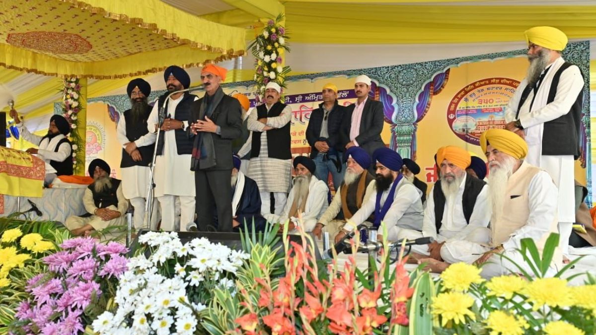 cm sukhu also expressed claim chandigarh himachal chief minister arrived anandpur sahib participate martyrdom ceremonies