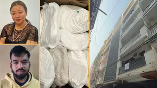 छतरपुर एंक्लेव स्थित इसी इमारत के एक फ्लैट से बरामद हुई मेथामफेटामाइन ड्रग्स का बड़े पैमाने पर कारोबार चला रहे थे एस्थर किनिमी और शाने वारिस। सौजन्य:एनसीबी