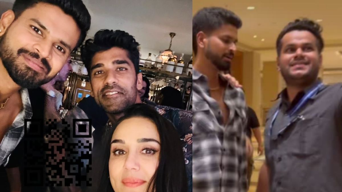 shreyas iyer furious after party with preity zinta shashank singh warned security staff viral video