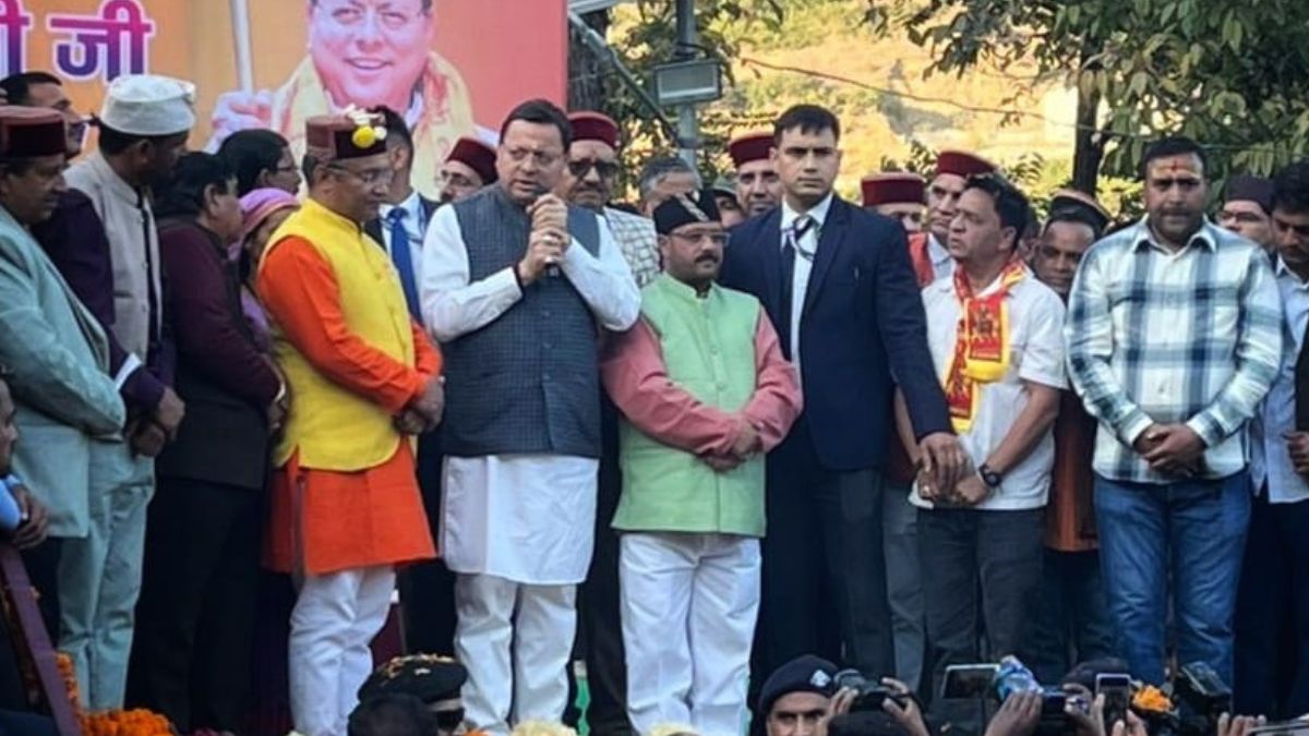 cm pushkar singh dhami visits lakhamandal temple