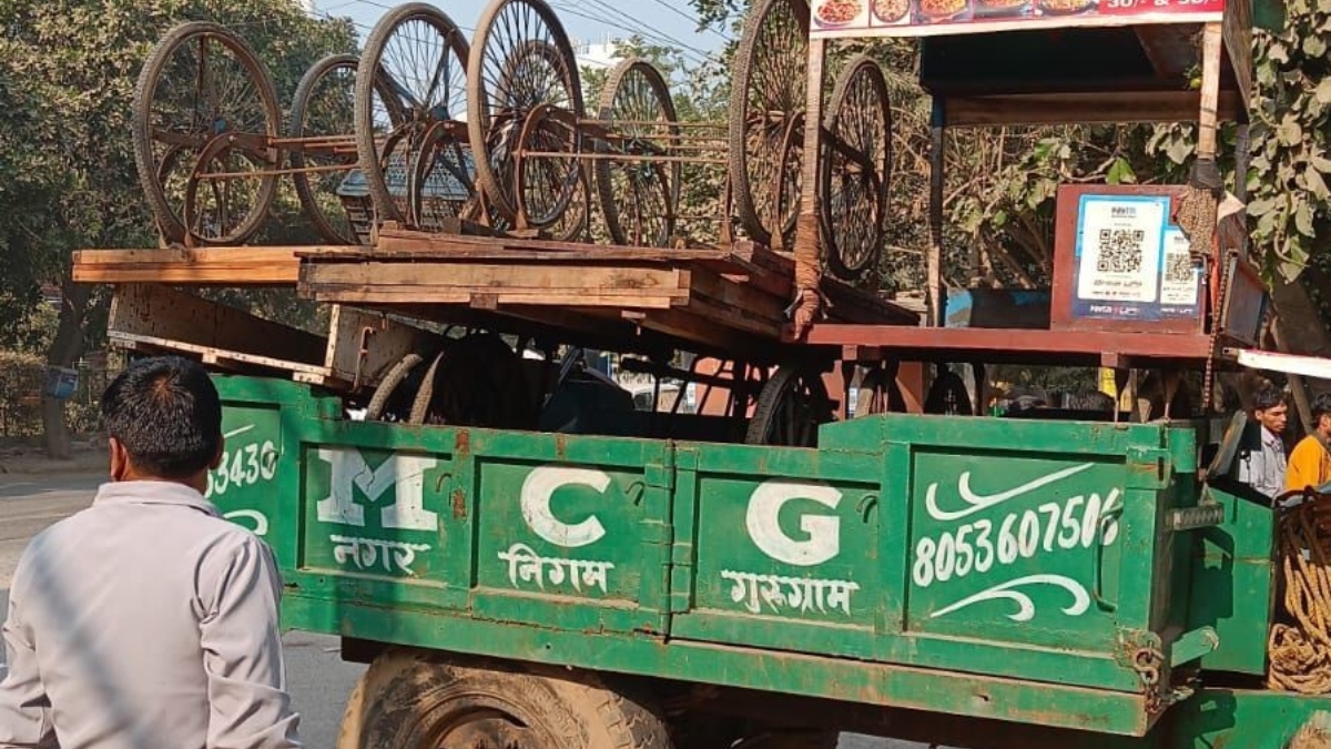 gurugram encroachments removed from roads and footpaths
