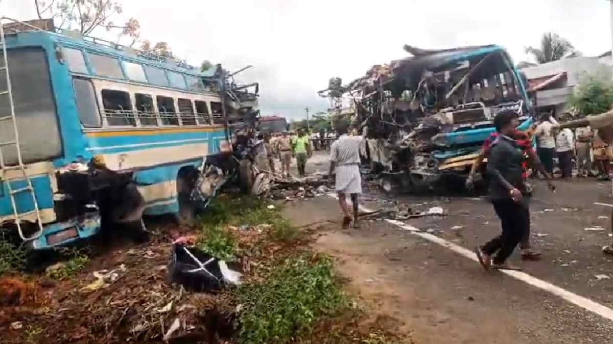 tamilnadu bus accident 2 buses collides in tenkasi causality injured hospitalized death toll