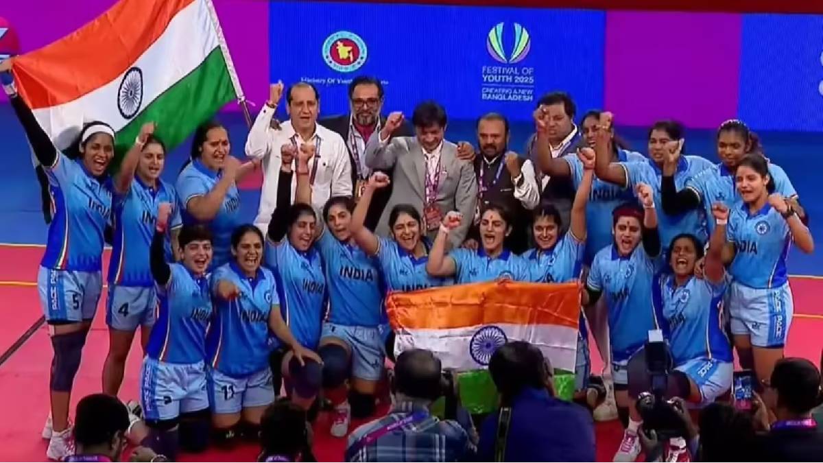 celebration after winning the women kabaddi world cup three daughters of shillai including the captain were included in the team
