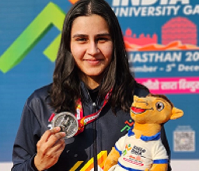 shooter rashmeet kaur wins silver at khelo india games 2025