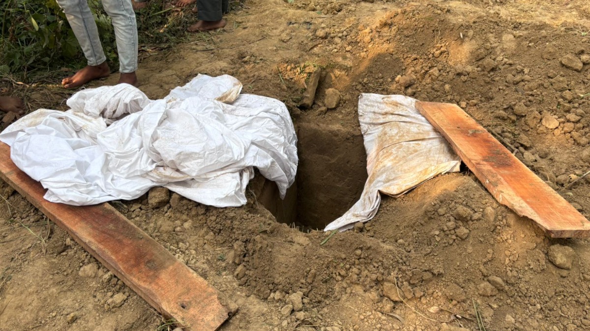 minor girls body exhumed and dumped in sugarcane field