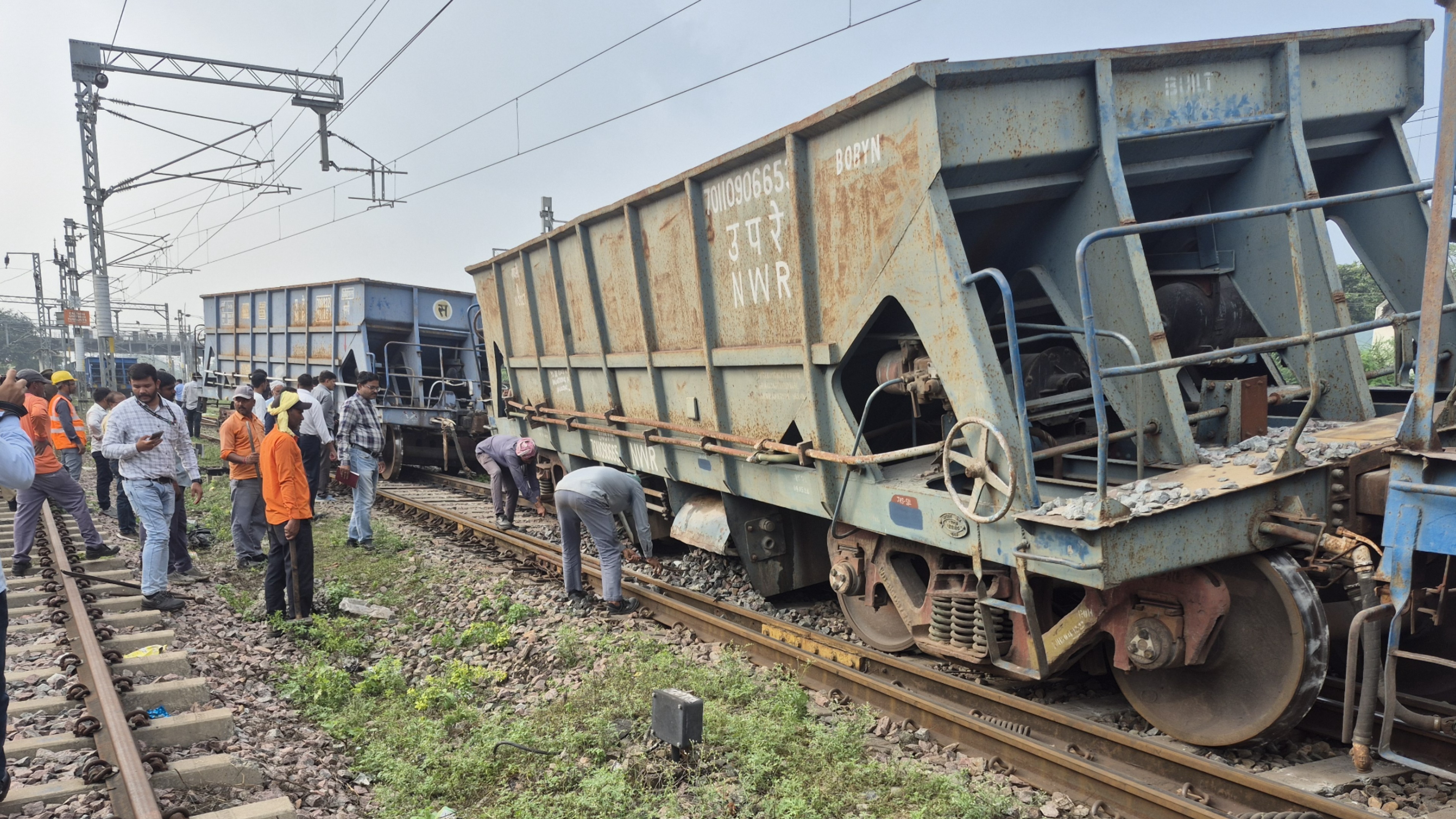 gonda train derailment pwi suspended after goods train incident