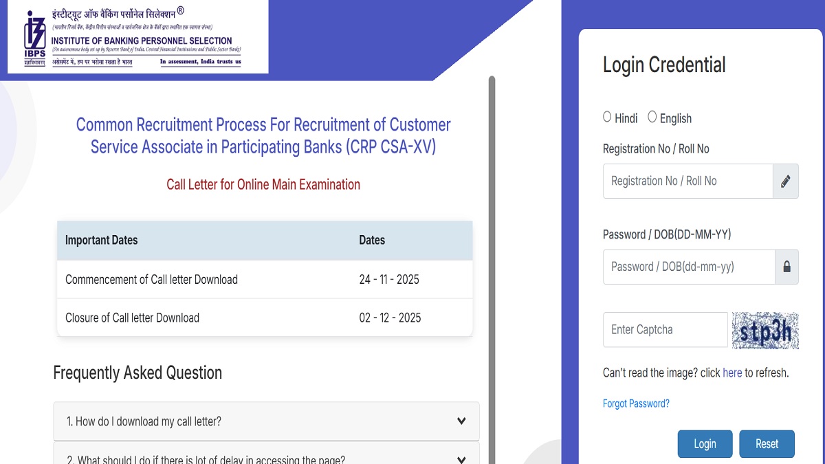 ibps clerk mains admit card 2025 link admit card for ibps clerk mains exam released download from direct link