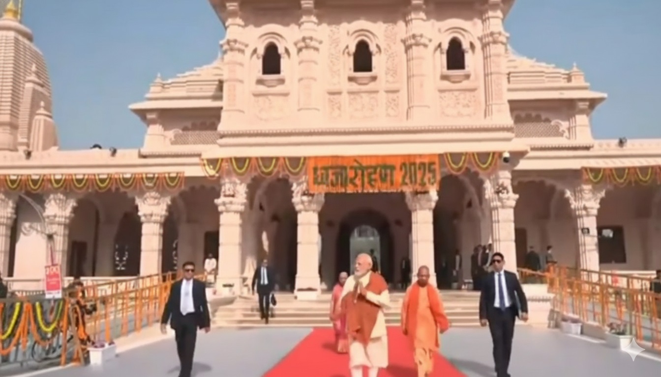 ઐતિહાસિક ધ્વજવંદન સમારોહ પહેલા ખાસ પ્રાર્થના કરી