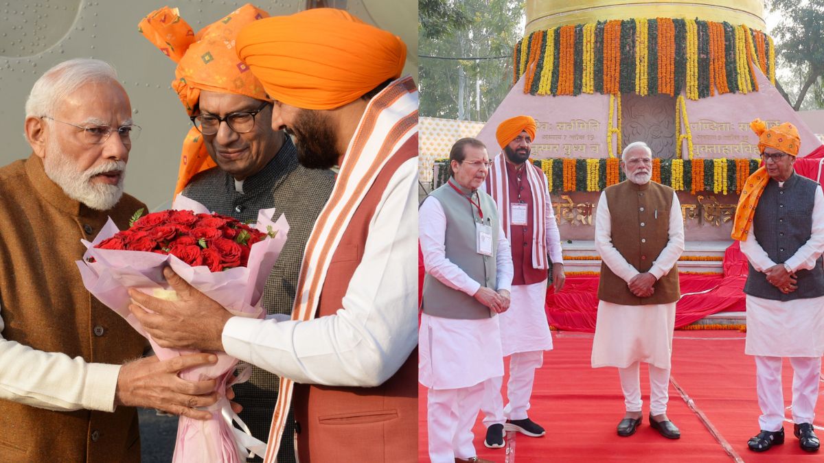 pm modi inaugurated the panchajanya memorial in jyotisar and also visited the experience centre