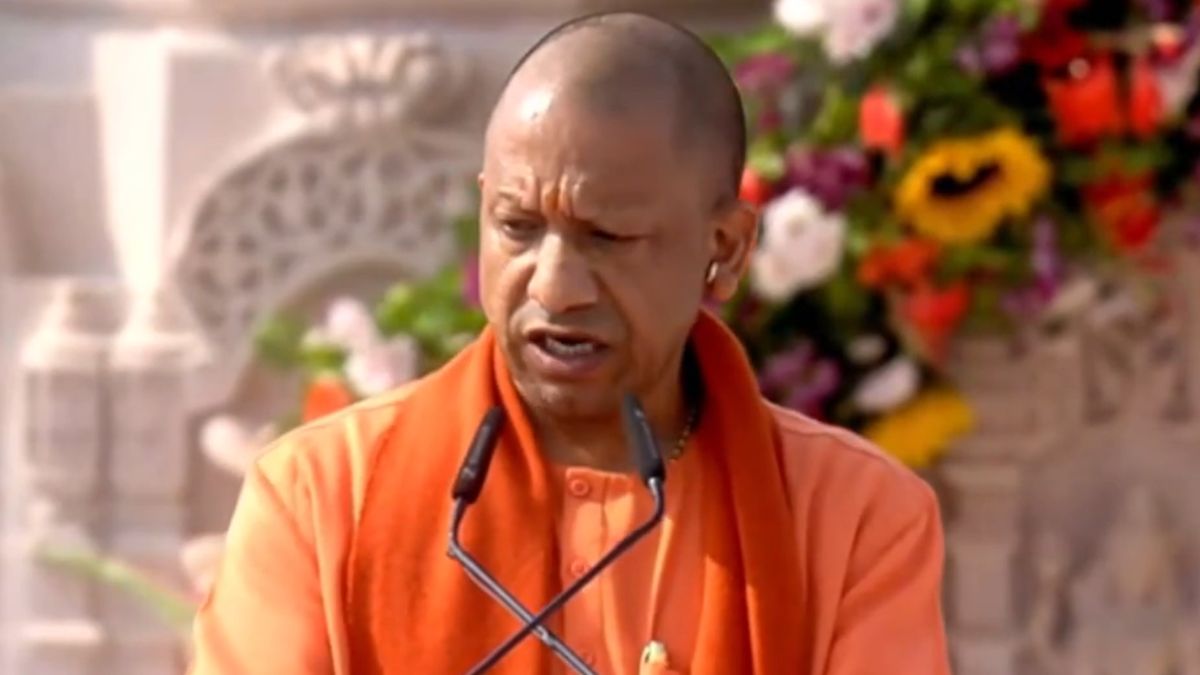 ram mandir flag hoisting cm yogi reaffirms mandir wahi banayenge