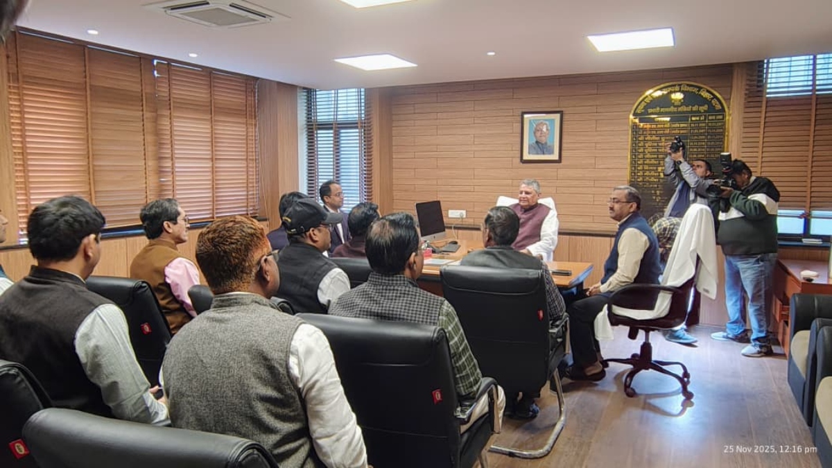 vijay choudhary takes charge as information and public relations minister