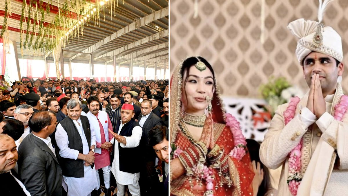 aryan yadav wedding akhilesh yadavs cousin ties knot in saifai dimple yadav and ramgopal were present