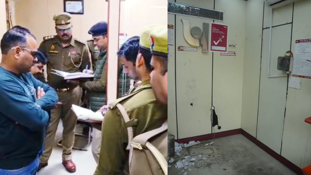 moradabad atm loot atm stolen near police picket