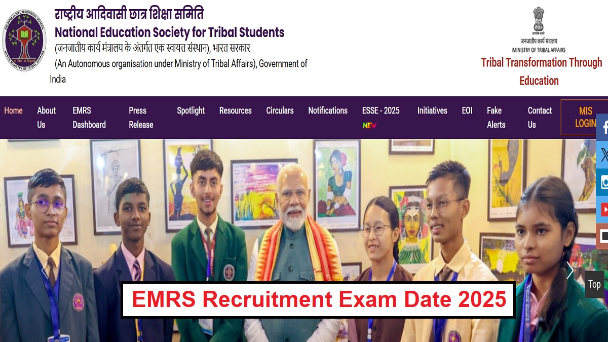 emrs vacancy 2025 eklavya school has released the exam schedule for tgt pgt principal and other nonteaching posts check dates