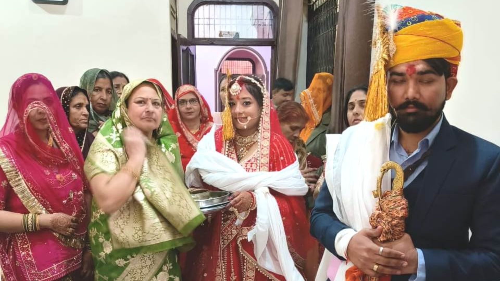 mahendragarh wedding groom accepts 1 rupee coconut sets example