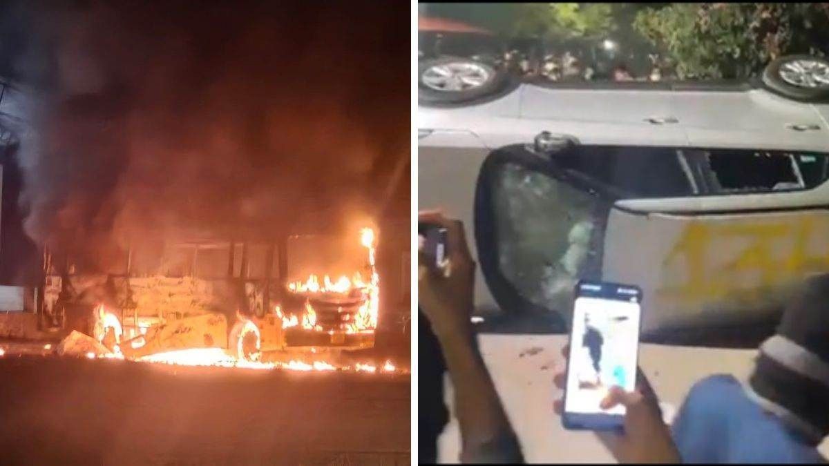 many students fell ill after consuming contaminated water and food vandalism and set vehicles on fire