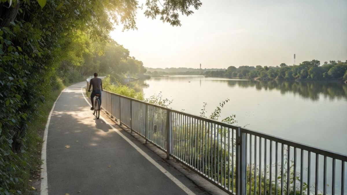 53 km cycle track along yamuna river delhi development news