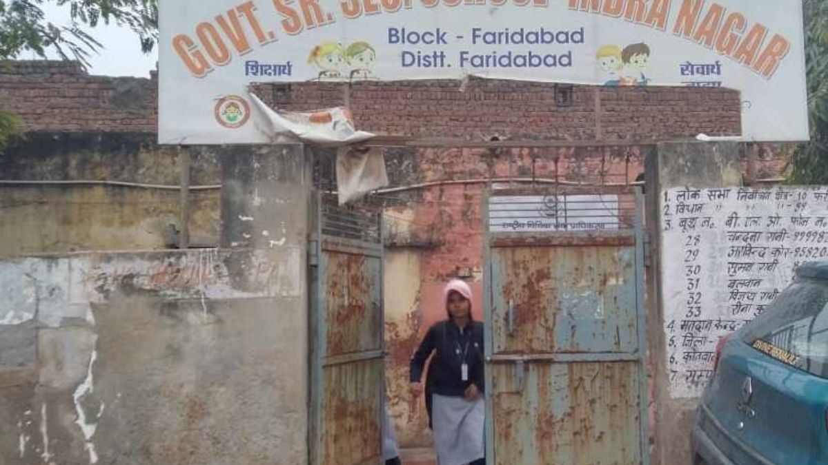 faridabad school building delay students await new facility