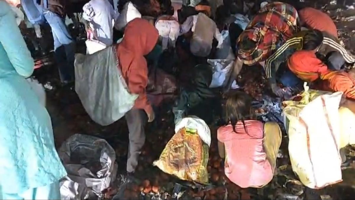 tomatoes worth rs 3 lakh looted after truck overturns in patna