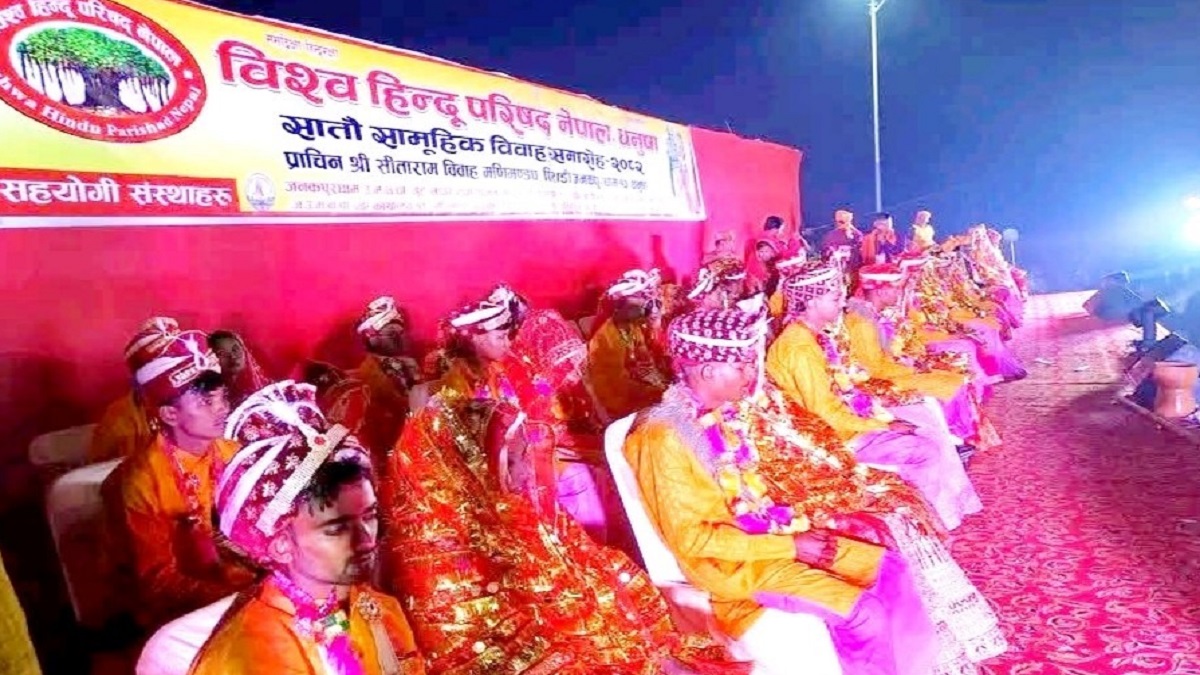 mass wedding in janakpurdham 36 couples unite in holy ceremony