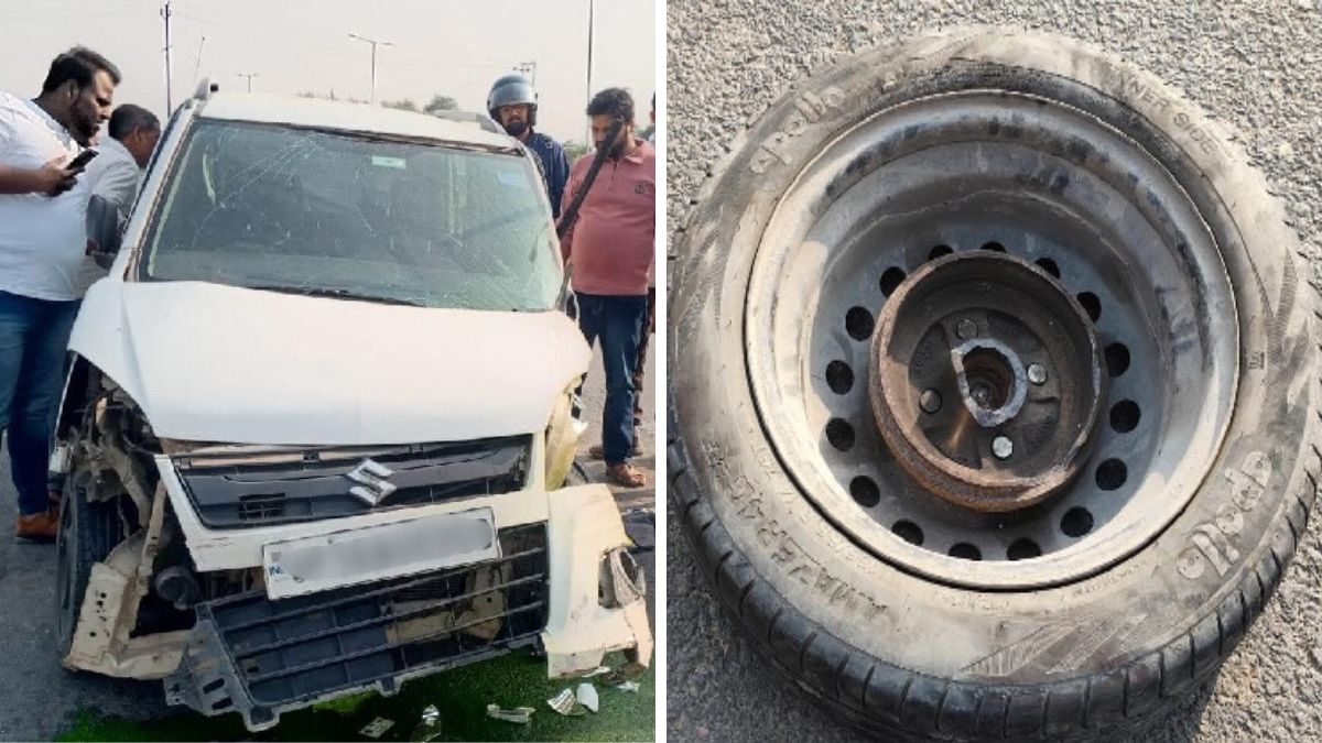 highspeed car accident wheel found 200m away
