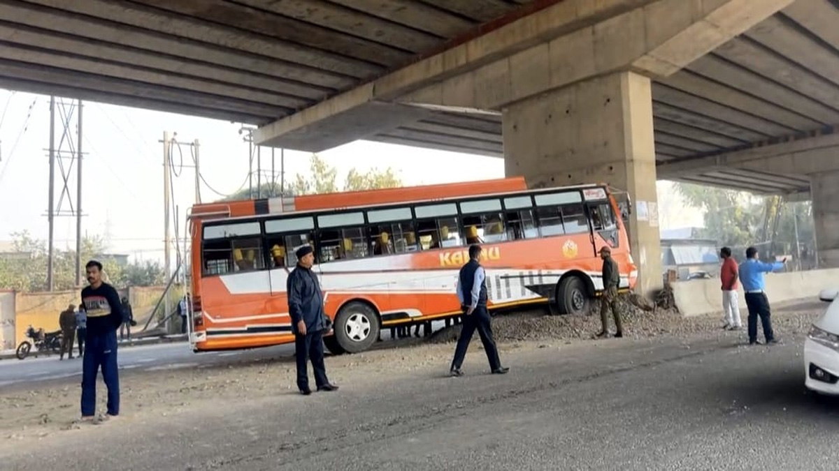 jammu bus accident speeding bus hits motorcyclist 20 injured