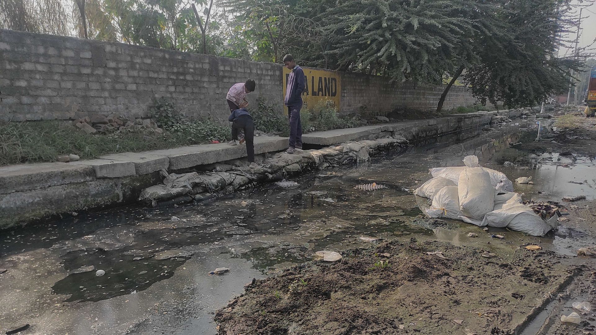 khajuri drain crisis funds allocated but no relief in sight