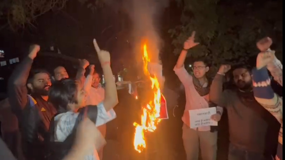 abvp protests hidma support at jnu calls it antidemocratic