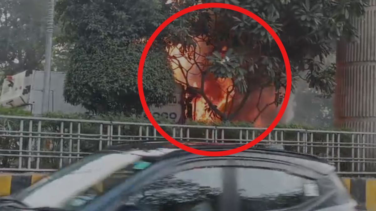 car fire in noida sector 37 golf course video