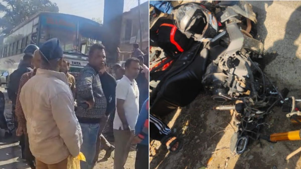 kangra purana matour bie and private bus accident 27 year youth dies