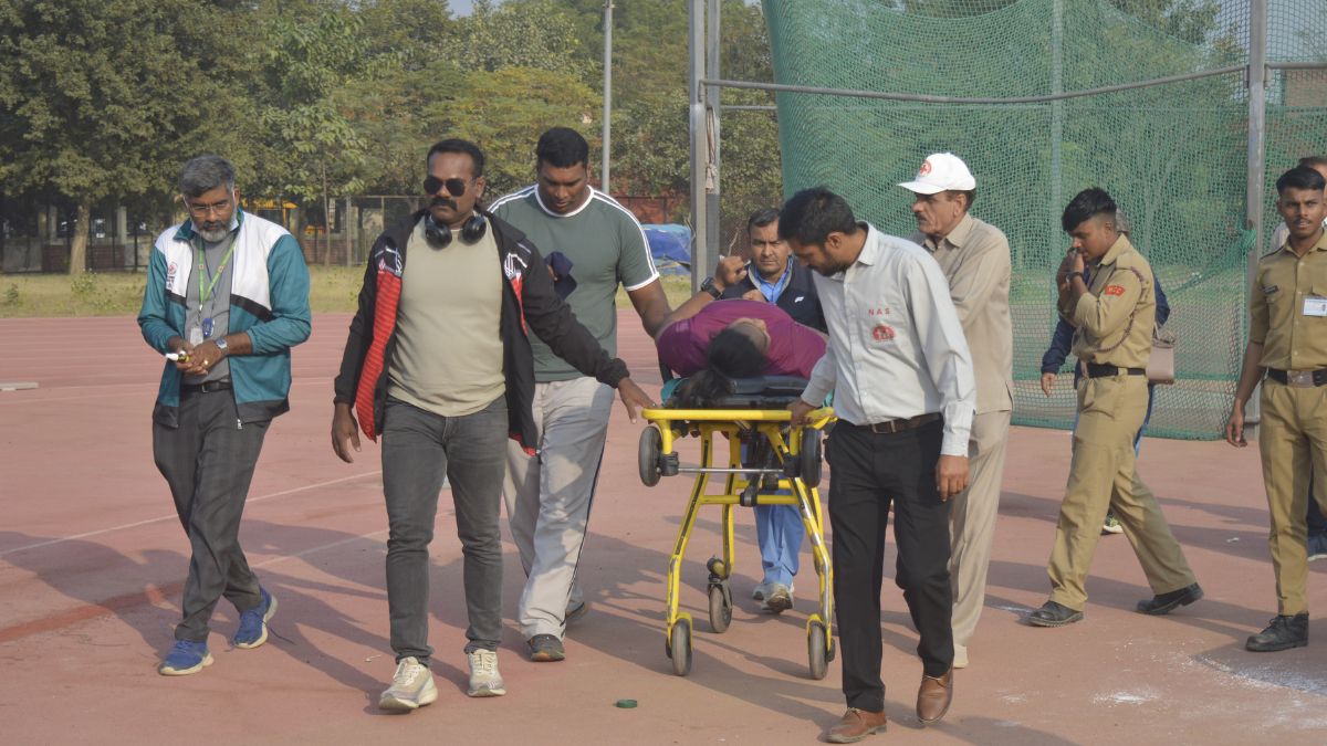 kerala player injured while throwing shot put in bhiwani admitted to hospital