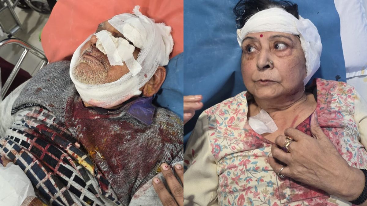 ghaziabad elderly couple stabbed during robbery attempt