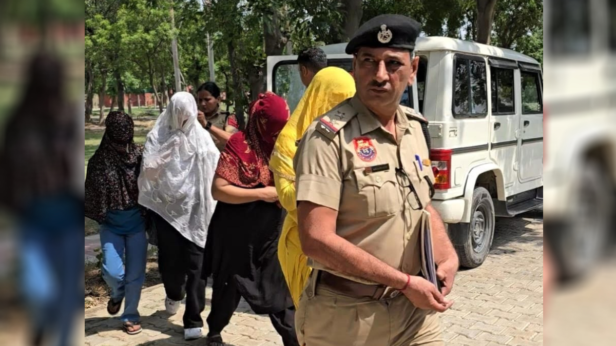 police raided an american spa center in karnal where two boys and four girls were caught in compromising circumstances