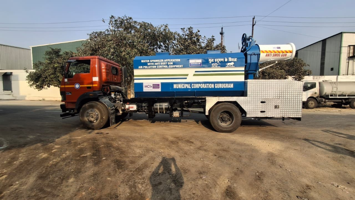 gurugram pollution control anti smog guns deployed