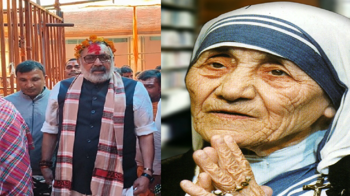 controversial statement union minister giriraj singh calls teresa mother of conversion attacks jharkhand govt