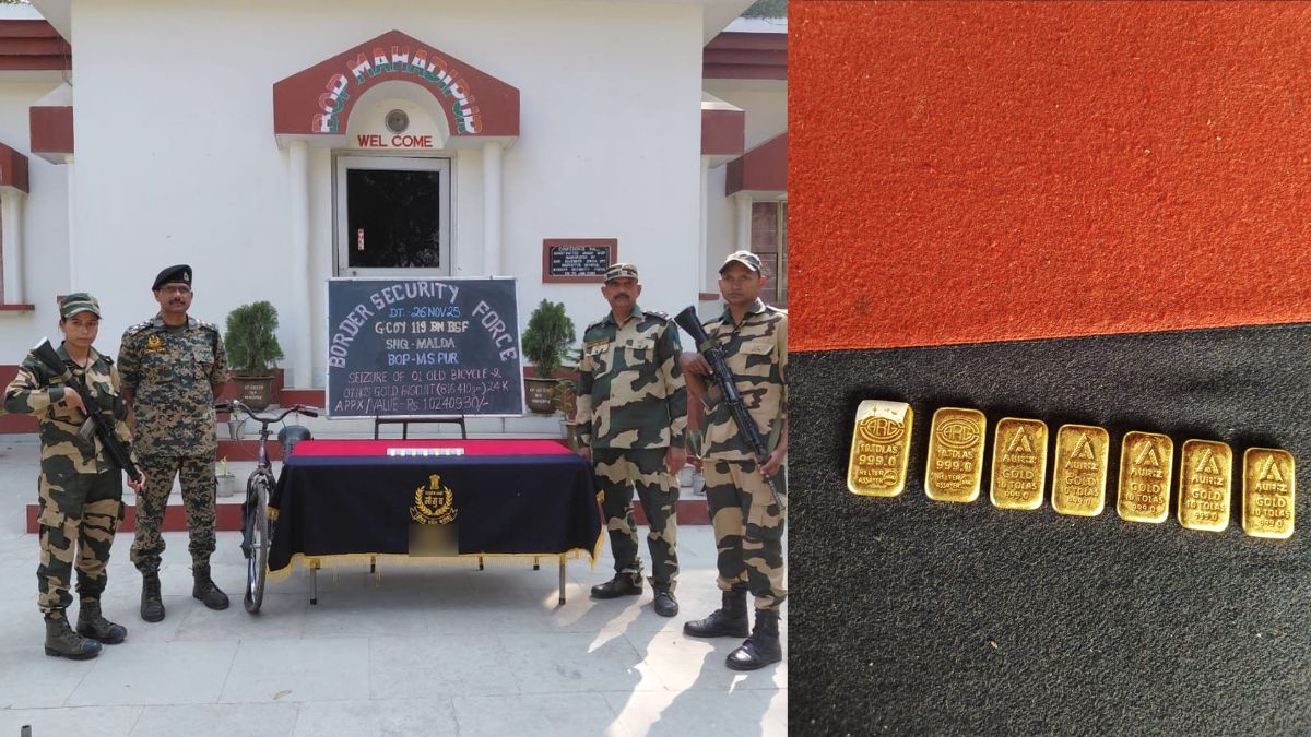 bsf seizes gold worth over rs 1 crore from bicycle tyres at indobangladesh border